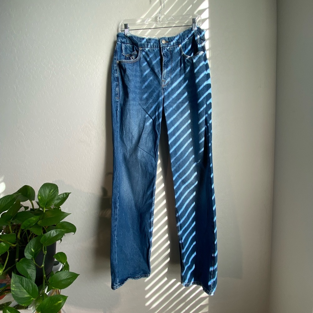 Good American Blue Flare & Wide Leg Jeans
